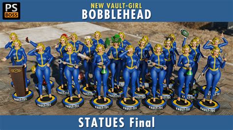 Fallout 4 New Vault Girl Bobbleheads Statues Final Esl By Psboss From Patreon Kemono