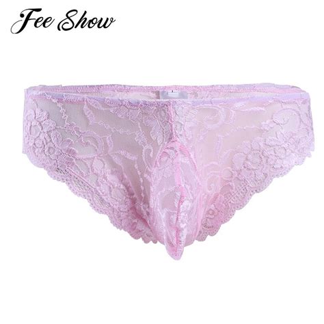Buy Gay Men Sexy Floral Sissy Panties Mens Lace Briefs Underwear With Bulge