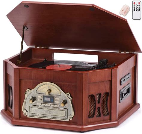 Buy In Wood Classic Turntable Stereo System With Bluetooth Connection Vinyl Record Player
