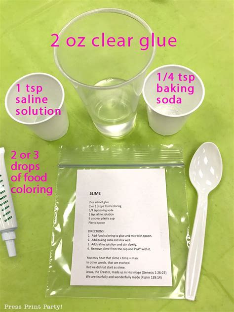 Foolproof Slime Recipe Works Every Time Press Print Party Diy