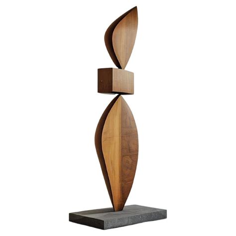 Abstract Modern Wood Sculpture Still Stand No1 By Joel Escalona For