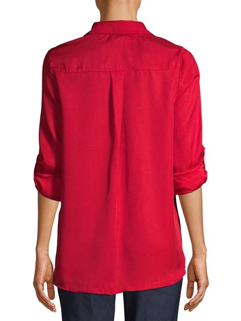 White Stag Womens Pleated Woven Blouse