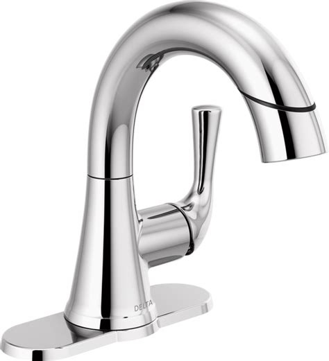 Single Handle Pull Down Bathroom Faucet In Chrome 533lf Pdmpu Delta