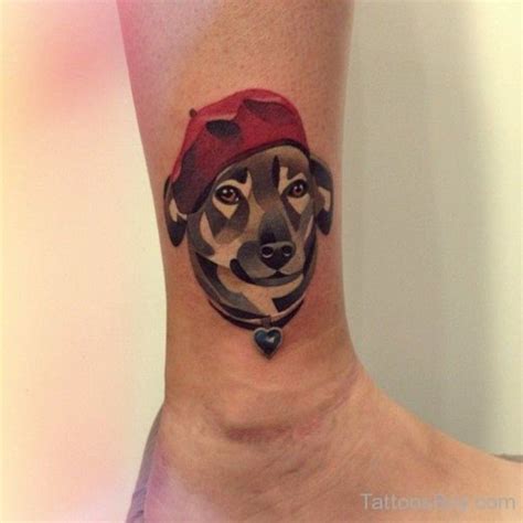 Cute Dog Tattoo On Ankle Tattoo Designs Tattoo Pictures