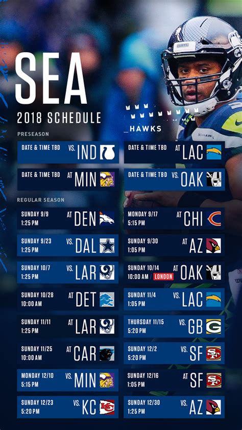 Check out our guide to the sea games venues and schedule of events. 2018 Seattle Seahawks Watch Party Schedule - Austin, TX