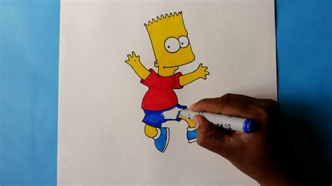 How To Draw Bart Simpson Easy Youtube