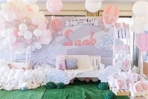 Saabs Dainty Hot Air Balloon Themed Party Stage Party