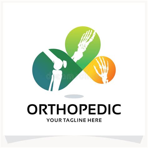 Orthopedic Logo Design Template Inspiration Stock Vector Illustration
