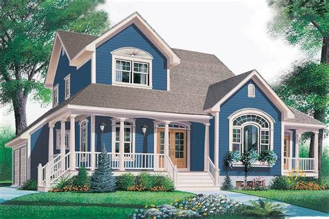 Plan 2167dr Wrap Around Porch Country Style House Plans Country