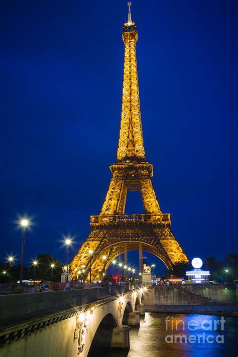 Eiffel Tower By Night Photograph By Inge Johnsson