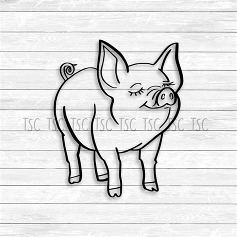 Pig Svg Piglet Svg Farm Animal Baby Pig Country Dxf Png Etsy Baby
