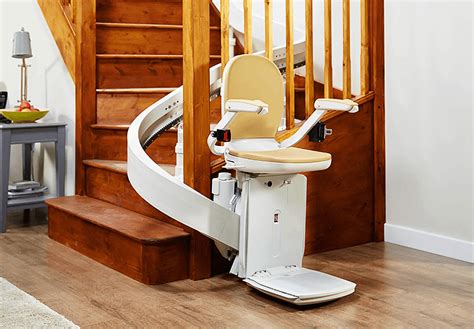 With a narrow vertical rail design, bruno's elan stairlift leaves plenty of open space on the steps for family members. Curved Stair Lifts
