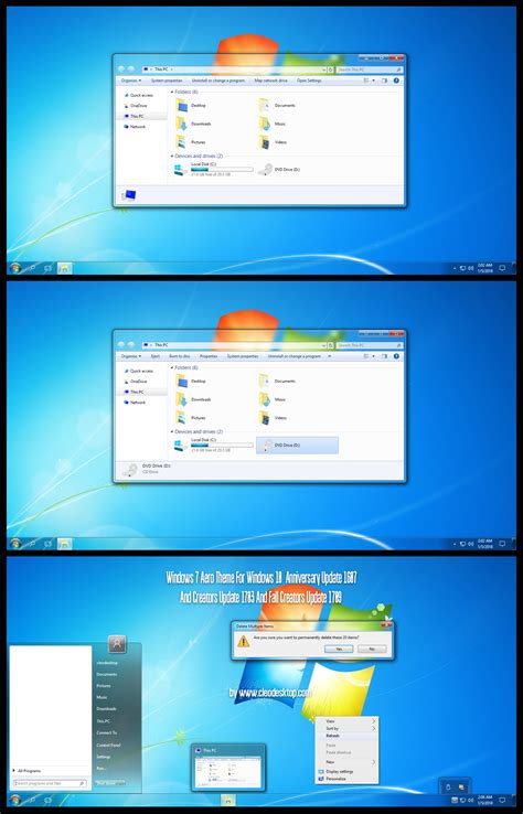 Windows 7 Aero Theme Win10 Fall Creators By Cleodesktop On Deviantart