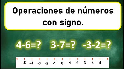 Operaciones De Números Con Signo Positivos Y Negativos Números Con