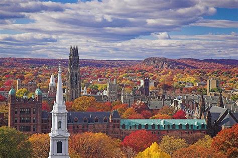 Yale University In New Haven Connecticut During Autumn Beautiful