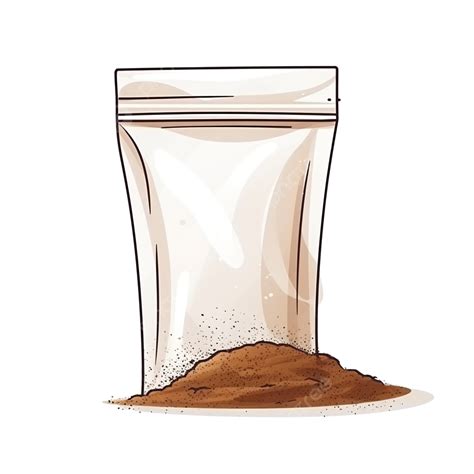Coffee Powder Pouch Illustration Doodle Hand Drawn Coffee Maker Png
