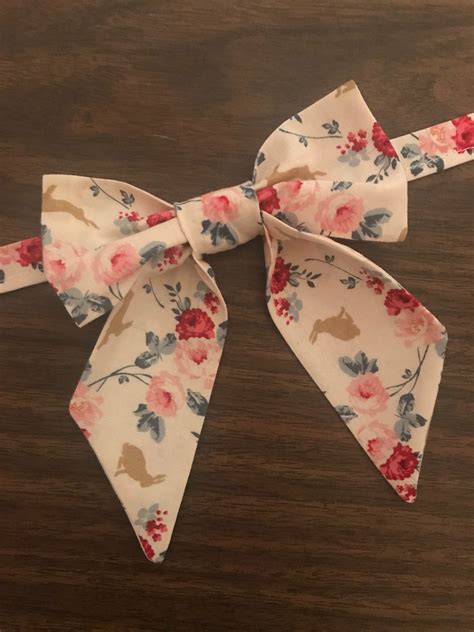Floral And Bunny Bow Tie With Adjustable Strap Etsy Canada
