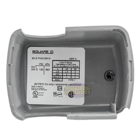 Square D 95 125 Psi Air Compressor Pressure Switch Control Valve