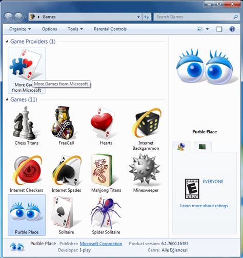 Windows 7 Oyunlarını Açma Mayın Tarlası Solitaire Freecell Hearts