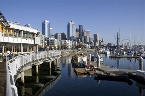 Seattle Waterfront Construction Feb 2015 Editorial Photo Image Of
