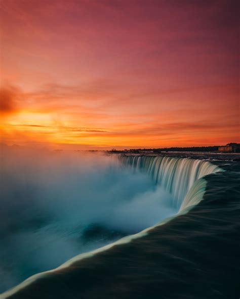 Sunrise At The Niagara Misty Sunrise At The Niagara Falls Instagram
