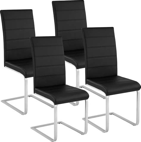 TecTake Set Dining cantilever Chairs Dining Room quantities - (4x black | No. 402553): Amazon.co ...