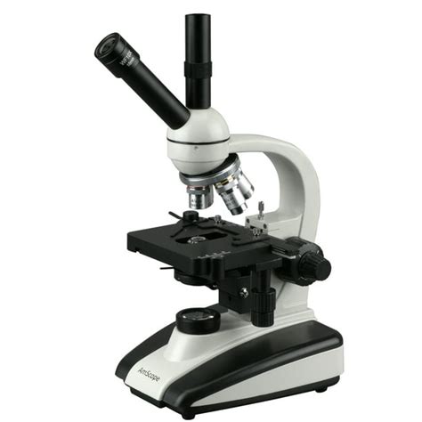 Amscope 40x 1000x Led Dual View Compound Microscope With 3d Stage