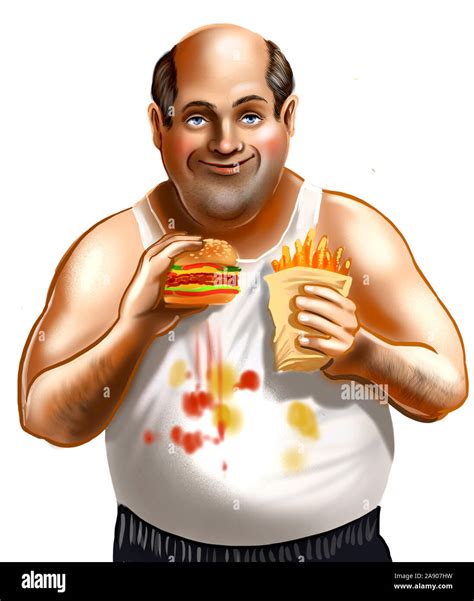 Cartoon Man Eating Burger Hi Res Stock Photography And Images Alamy
