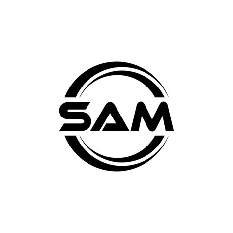 Sam Letter Logo Design In Illustration Vector Logo Calligraphy