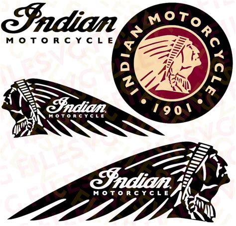 Svg Ai Cdr Psd Files For Cricut Indian Motorcycles Etsy In 2020