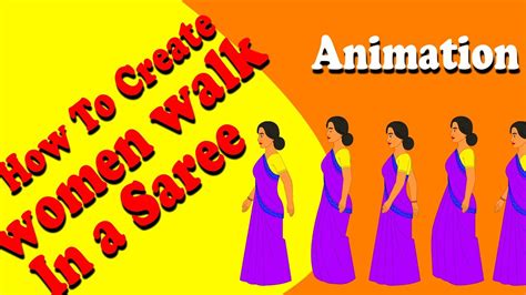 How To Create Women Walk Cycle In Saree Animation Of Women Walk Cycle Youtube