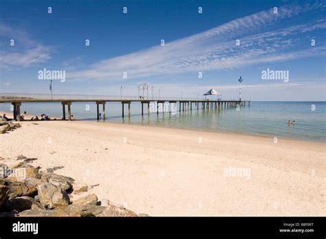 Brighton Jetty On The Adelaide Coast Stock Photo Alamy