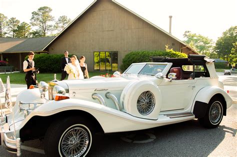 White Classic Excalibur Getaway Car