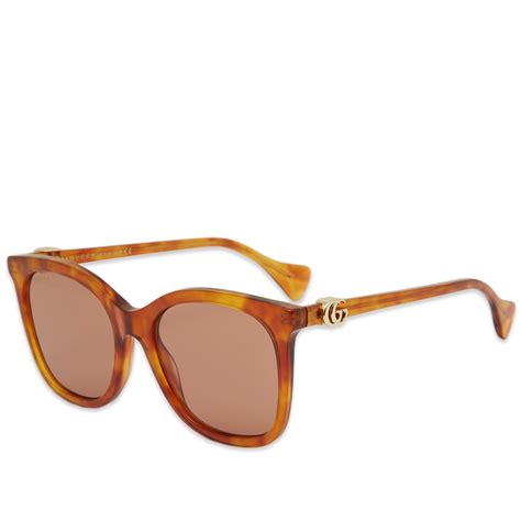 gucci eyewear gg1071s sunglasses havana and brown end uk