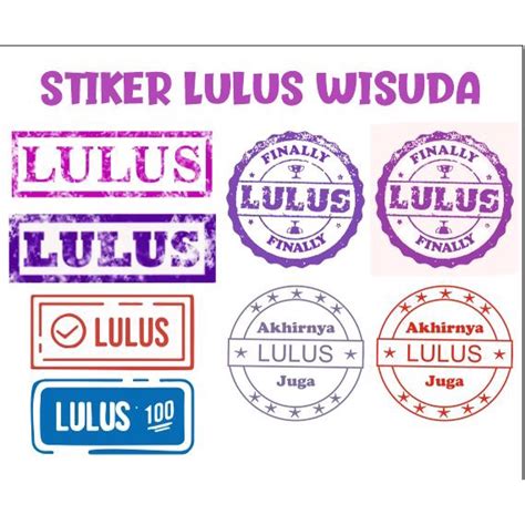 Jual Stiker Transparant Lulus Graduation Wisuda Shopee Indonesia