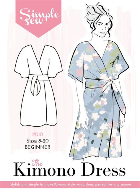 Pdf Simple Sew Kimono Dress Sewing Pattern Capsule Etsy Canada