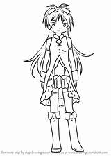 Madoka Magica Kyoko Sakura Draw Puella Magi Drawing Step Anime sketch template