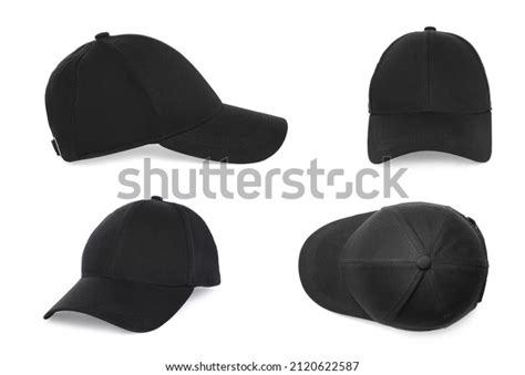 Set Stylish Black Baseball Caps On Stock Photo 2120622587 Shutterstock