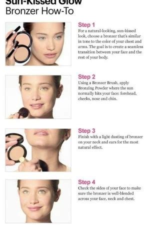 In both cases blending in well is important to keep it all looking natural. How to apply bronzer? | Beautylish