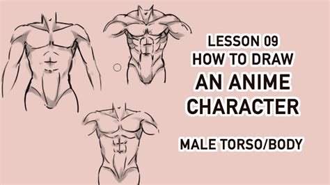 Draw Anime Character Tutorial Male Torso Male Body Youtube