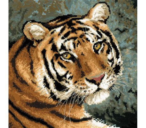 Magnificent Tiger Counted Cross Stitch Kit Cross Stitch Kits Home Garden