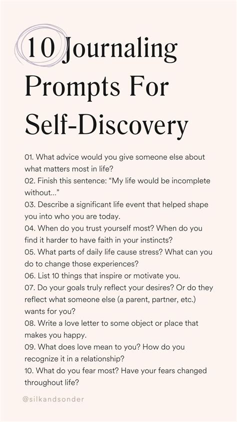 Having Journal Prompts For Your Self Discovery Journey Can Be