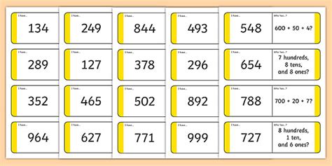 Place Value Loop Cards 3 Digits Teacher Made Twinkl