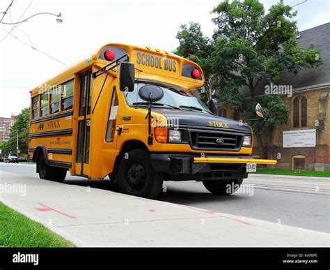 Yellow School Bus In Toronto Ontario Canada Stock Photo Alamy