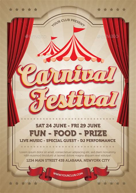 Top 30 Best Carnival Flyer Templates 2017 Download Psd Flyer For