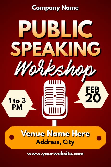 Template Public Speaking Postermywall