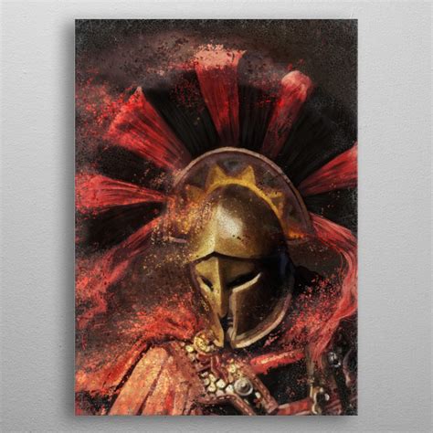 Spartan Warrior Military Poster Print Metal Posters