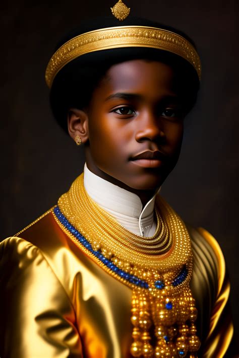Lexica Portrait Of Young And African Prince Dressed In Gold Ornaments