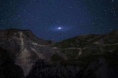 Andromeda Galaxy Seen Over The Alps Earth Blog