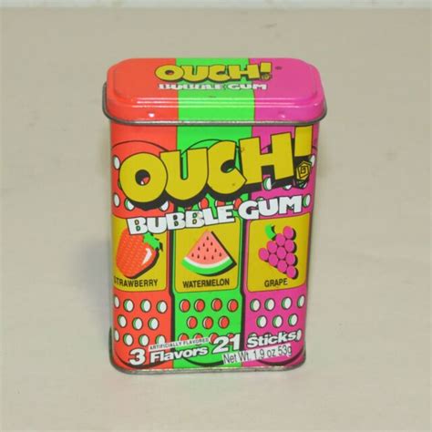 Vintage Ouch Bubble Gum Can Tin Candy Ebay